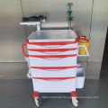 Hospital Adjustable Defibrillator Shelf Emergency Trolley